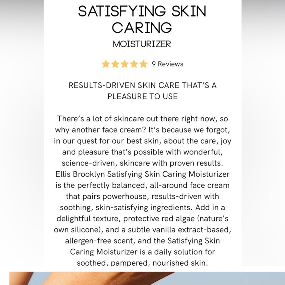 NEW Ellis Brooklyn $115 Satisfying Skin Caring Moisturizer - unopened box - Picture 10 of 10